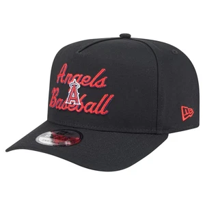 Men's New Era Black Los Angeles Angels Chainstitch 9FIFTY A-Frame Snapback Hat - Picture 1 of 5