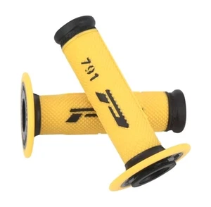 Manopole Moto GEL Antiscivolo Universali Pitbike Motocross Manubrio Giallo - Foto 1 di 3