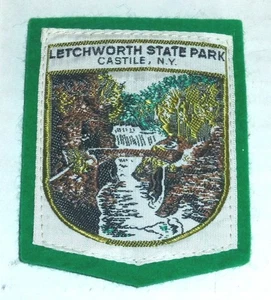 Vintage Letchworth State Park Kastilien, NY 2,75"x2,25" gestickter Aufnäher - Bild 1 von 4