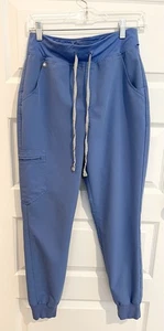 Figs Pants Women Small Blue Joggers Technical Collection Drawstring Nurse - Picture 1 of 3
