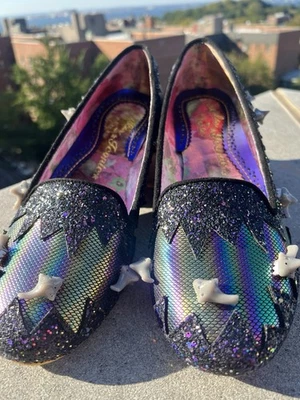 Irregular Choice Shark Flats Fishnet Women's Size 11 US EU 42 Rare NEVER WORN - Image 1 of 4