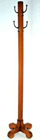 Vintage Industrial Coat Rack Wooden Early 20th Century Cover