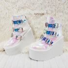 Swing 105 White Pearl Colorful Effects Ankle Boot 5.5" Platform NY DEMONIA