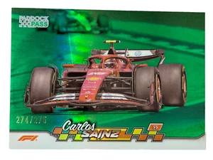 2024 Topps Paddock Pass Formula 1 - Carlos Sainz #34 Green Refractor /275 - Picture 1 of 2