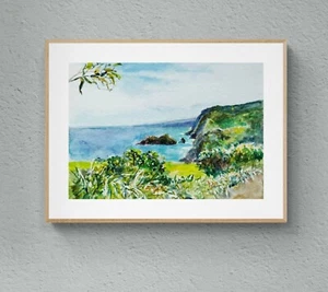Hawaii painting, Original landscape impressionism art, seascape wall art - Picture 1 of 5