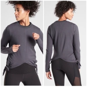  Athleta Womens Samsara Side Tie Crew Neck Sweatshirt Size Medium Athleisure - Picture 1 of 12