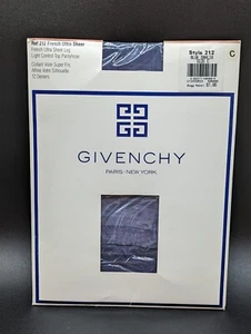 Givenchy Blue Dahlia 212 French Ultra Sheer Light Control Top Pantyhose Size C - Picture 1 of 5