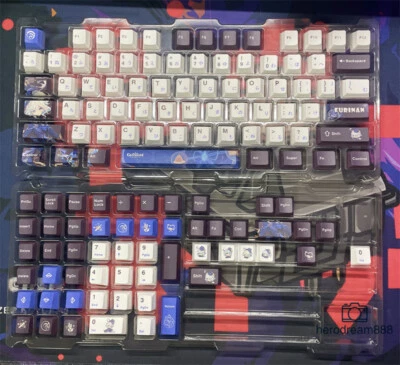 Anime Genshin Impact Furina Keycaps Dye-sub PBT 128 Keys for Cherry MX Keyboard - Image 1 of 4
