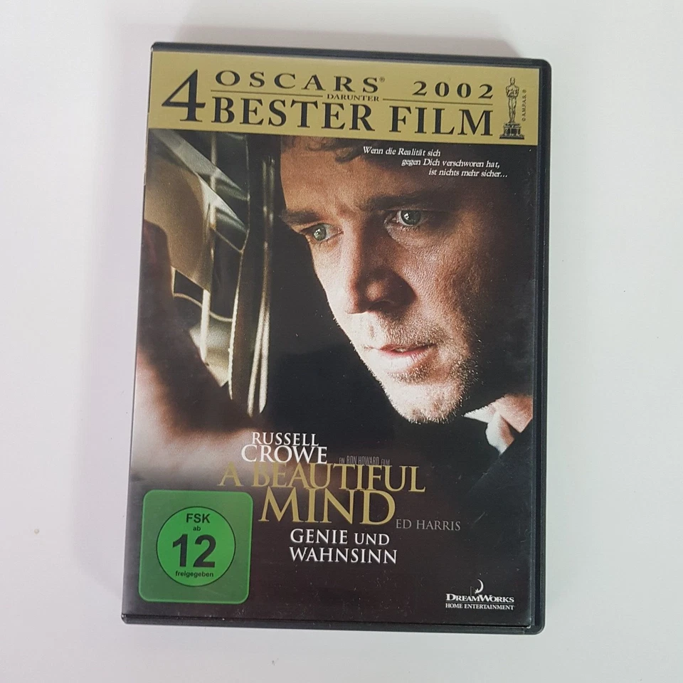 A Beautiful Mind DVD German Dub Drama Film Movie Russel Crowe 4 Oscars PAL 2 - Image 1 of 4