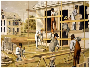 Decor Victorian Poster.Fine Graphic Art Design.Carpenters.Home Art Design.1001 - Picture 1 of 1