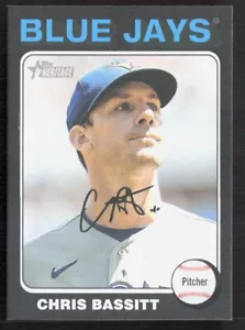 Chris Bassitt 2024 Topps Heritage Mini #349 nero/50 SP - Foto 1 di 2