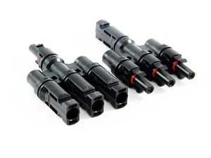 1 Paar Solarstecker Verbinder Verteiler 3 fach Solarpanel Kabelstecker PV 0%MwSt - Bild 1 von 2