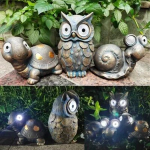 Statue Garden Turtle Solar Resin Multicolor Medium Novelty Modern Weatherproof - Picture 1 of 27