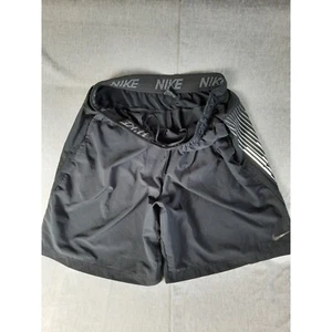Pantalones Cortos Atléticos Ligeros Nike Para Hombre XL Dri-Fit Elastizados Rayas Laterales Negros Gris - Imagen 1 de 6