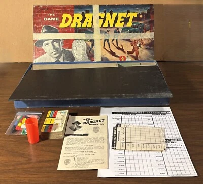 VTG 1955 Game of Dragnet Board Game (Badge 714/Jack Webb/Transogram) complete - Image 1 of 4