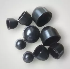 Bolt Nut Domed Cover Caps Plastic Hexagon M5,M6,M8,M10,M12,M14/ Black - Picture 1 of 4