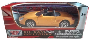 MotorMax Porsche Boxster 986 Yellow 1:64 Scale 3 Inch US IMPORT DUTIES PAID - Picture 1 of 3