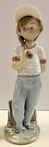 Lladro #7610 "Can I Play" Boy with Baseball Bat figurine. New! - Picture 1 of 6