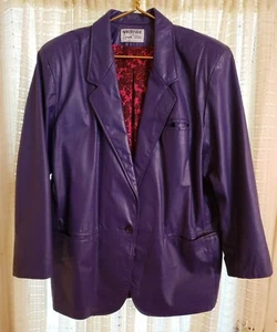 Vintage Northside Fashions 80er lila Lederjacke - Bild 1 von 11