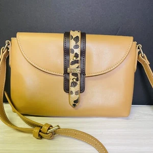 Spartina 449 Calf Hair Taupe Saddle Hipster Bag Purse - Picture 1 of 5