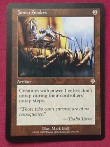 Magic The Gathering INVASION JUNTU STAKES artifact card MTG - Picture 1 of 2