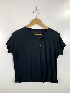 Etonic Women's Shirt XL Black Short Sleeve Active Work Out Top NWT - Picture 1 of 5