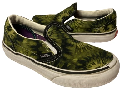 Zapatillas sin cordones Vans unisex para niños clásicas camufladas verdes collage (talla 12,5) Foto 1 de 4
