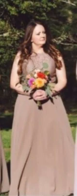 Vestido Christina Wu Celebraciones Talla 12 Encaje Cóctel/Dama de honor/Promoción - Java Foto 1 de 4