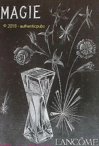 PUBLICITE LANCOME PARFUM MAGIE FLEURS SIGNE EM PEROT DE 1954 FRENCH AD PUB RARE - Picture 1 of 1