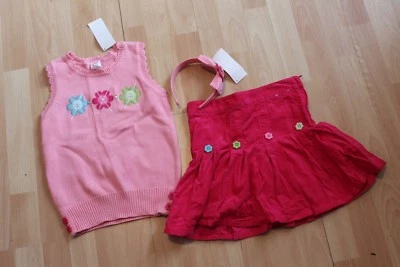 NWT GIRLS GYMBOREE SZ 6 VEST, SKORT, HEADBAND SMART & SWEET PINK - Image 1 of 4