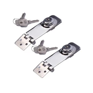 Stainless Steel Hasp Latch with Twist Knob2 Packs Keyed Door Lock Latchs for ... - Picture 1 of 8