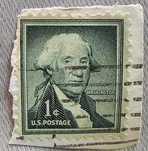 United States of America Postage George Washington 1 Cent Canceled Stamp - Picture 1 of 1