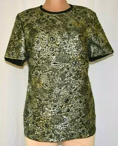 ESCADA ANTIQUE GOLD EMBELLISHED BROCADE FLORAL SILK BLEND JACQUARD WOVEN SIZE 42 - Picture 1 of 12