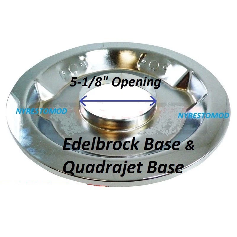 Chrome Air Cleaner Base Edelbrock Carburetor 14" New Ready To Ship — 第 1/1 张图片