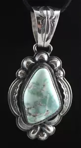Colgante turquesa Carico Lake plata esterlina .925 personalizado hecho a mano natural - Imagen 1 de 5