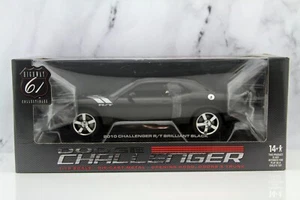 DCP Highway 61 2010 Dodge Challenger R/T Brilliant Black Rhombus Stripes 1:18 - Picture 1 of 7