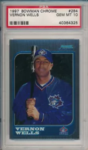 Lot of (5) Vernon Wells Jays 1997 Bowman Chrome #284 Rookie Card rC PSA 10 Gem - Bild 1 von 1