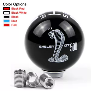 For Ford Mustang Car Gear 5 Speed Black White Cobra Logo Shift Knob Manual Stick - Foto 1 di 13