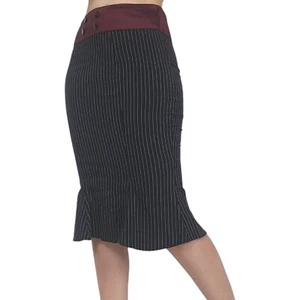 Pinstripe Skirt Ladies 10 Pinup Preppy Lolita Punk Clueless Bratz Y2K Vintage - Picture 1 of 14