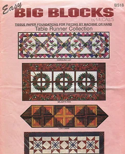 Big Blocks by McCall's Table Runner Collection Pattern B518 - Picture 1 of 2