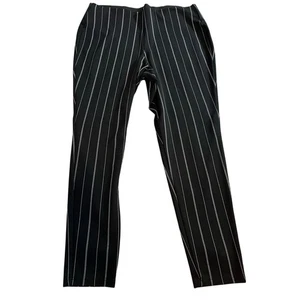 Moda Nova Para Mujer Negro Pin Rayas Pantalones Ajustados Leggings Talla 1X - Imagen 1 de 8