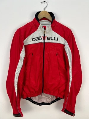 Vintage Castelli Rosso Corsa Cycling Jacket Windbreaker Lightweight Mens Size L - Image 1 of 4