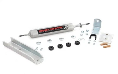 Rough Country Bolt-On Single Chrome N3 Steering Stabilizers for Ford Bronco II - Image 1 of 4