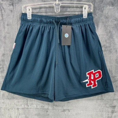 Inaka Power IP Logo Mesh Classic Gym Shorts Dark Teal Elastic Men XL 5.5" Inseam - Image 1 of 4