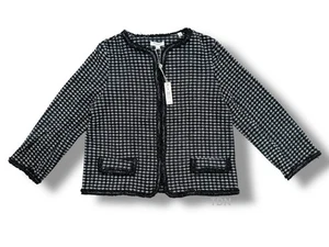 Max Studio London Tweed Blazer Jacket Sweater Women’s Medium NWT - Picture 1 of 8