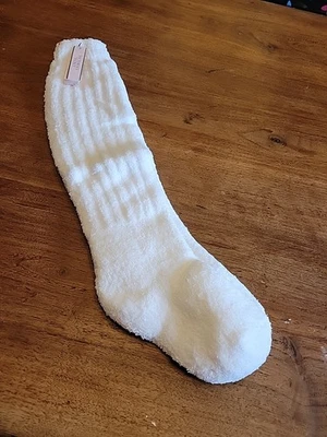 VICTORIA'S SECRET Calcetines Acanalados Super Acogedores Blancos Difusos Nuevos Foto 1 de 4