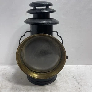 Antike Metall & Glas Dietz fahrende Petroleumlampe, New York USA ~ 11,5" - Bild 1 von 9