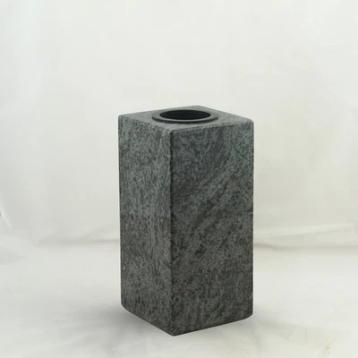 Grabvase Cube-medium 25cm Granit Orion blaugrau-schwarz-rotbraun – ro - Bild 1 von 2