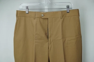 Pantalones Corneliani Master Caqui Marrón 100% Algodón Talla 48 NUEVO Foto 1 de 4