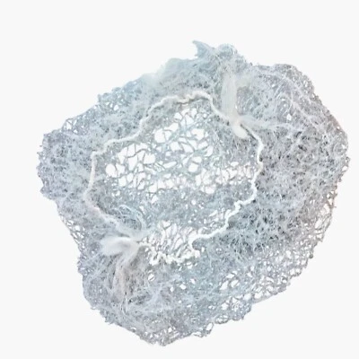 White Mesh Hair Net Styling Protection Costume Food Server Lunch Lady - Image 1 of 4